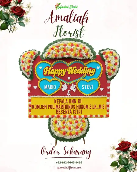 Papan Bunga Pernikahan Montong Gamang